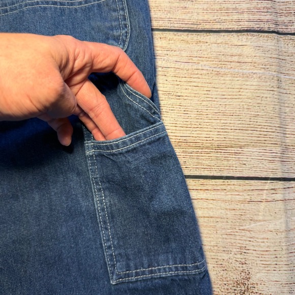 Vtg Carhartt USA Made Baggy Jeans Dungaree Fit Denim Mens 31x33 Carpenter‎ 90s - Picture 11 of 13